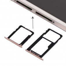 Per Huawei Honor 5X / GR5 Micro SIM vassoio di carta + Nano SIM e micro vassoio di carta di deviazione standard (oro)