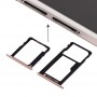 За Huawei Honor 5X / ГР5 Микро SIM Card Tray + Nano SIM & Micro SD Card тава (злато)