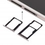 För Huawei Honor 5X / GR5 Micro SIM-kort fack + Nano SIM & Micro SD-kort fack (Silver)