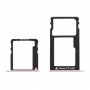 Для Huawei Honor 5X / GR5 Micro SIM-карти лоток + Nano SIM і Micro SD Card Tray (срібло)