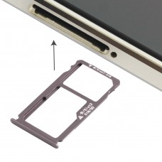 Für Huawei Mate-S Nano-SIM-Karten-Behälter + Nano-SIM / Micro SD-Karten-Behälter (grau)
