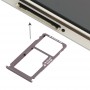 För Huawei Mate S Nano SIM-kort fack + Nano SIM / Micro SD-kort facket (Grå)