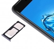 עבור Huawei תהנה 7 פלוס / Y7 ראש SIM Card מגש & SIM / Micro SD כרטיס מגש (גריי)