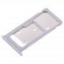 For Huawei Enjoy 7 Plus / Y7 Prime SIM Card Tray & SIM / Micro SD Card Tray(Silver)