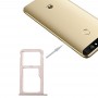 För Huawei nova SIM-kort fack & SIM / Micro SD-kort fack (Guld)