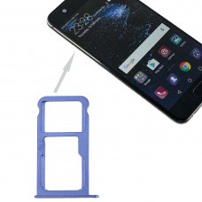 Para Huawei P10 bandeja de la tarjeta SIM y SIM / bandeja de tarjeta Micro SD (Azul)