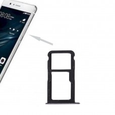 За Huawei P10 Lite SIM Card Tray & SIM / Micro SD карта тава (черен)