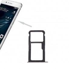 För Huawei P10 Lite SIM-kort fack & SIM / Micro SD-kort fack (Guld)
