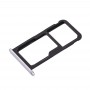 Para Huawei P10 Lite bandeja de la tarjeta SIM y SIM / bandeja de tarjeta Micro SD (blanco)