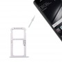 Para Huawei compañero 9 Bandeja de tarjeta SIM y SIM / bandeja de tarjeta Micro SD (plata)