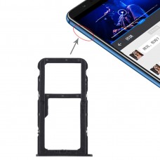 SIM ბარათის Tray + SIM ბარათის Tray / Micro SD Card Tray for Huawei Honor თამაში 7x (Black)