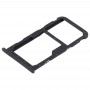SIM Card Tray + SIM Card Tray / Micro SD Card Tray for Huawei Honor Play 7X (Black)
