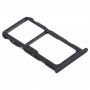 SIM Card Tray + SIM Card Tray / Micro SD Card Tray for Huawei Honor Play 7X (Black)