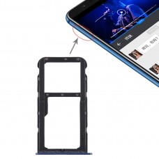 SIM картата тава + SIM Card Tray / Micro SD карта тава за Huawei Honor Играйте 7X (син)