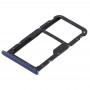 SIM-kort fack + SIM-kort fack / Micro SD-kort fack för Huawei Honor Play 7X (blå)
