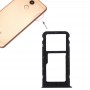 Bandeja Bandeja de tarjeta SIM + Tarjeta SIM / bandeja de tarjeta Micro SD para Huawei Honor V9 Play (Negro)