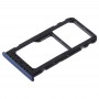 SIM картата тава + SIM Card Tray / Micro SD карта тава за Huawei Honor V9 възпроизвеждане (Blue)