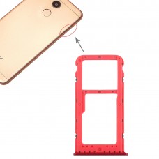 SIM ბარათის Tray + SIM ბარათის Tray / Micro SD Card Tray for Huawei Honor V9 Play (წითელი)