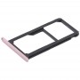 SIM-kort fack + SIM-kort fack / Micro SD-kort fack för Huawei Nova Lite (rosa)