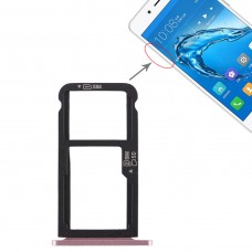 SIM Card Tray + SIM Card Tray / Micro SD Card Tray for Huawei Enjoy 6s (Pink)
