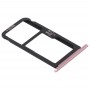 SIM-kort fack + SIM-kort fack / Micro SD-kort fack för Huawei Njut 6s (Pink)