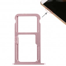 SIM karta Tray + SIM karty zásobník / Micro SD karta pro Huawei G9 Plus (růžový)