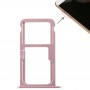 SIM-карти лоток + SIM-карти лоток / Micro SD Card для Huawei G9 Plus (рожевий)