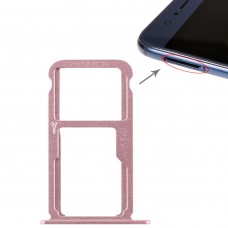Bandeja Bandeja de tarjeta SIM + Tarjeta SIM / tarjeta Micro SD para Huawei Honor 8 (rosa)