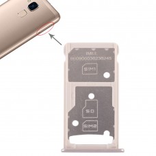 SIM-kort fack + SIM-kort fack / Micro SD-kort fack för Huawei Honor 5c (Gold)