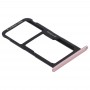 SIM-карти лоток + SIM-карти лоток / Micro SD Card для Huawei P9 Lite (рожевий)