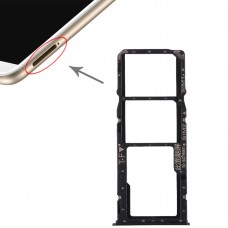2 SIM-kort fack + Micro SD-kort fack för Huawei Njut 8 Plus (Svart)