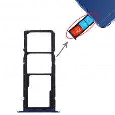 SIM Card Tray + SIM Card Tray + Micro SD Card for Huawei Honor 7A (Blue) 