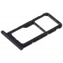 SIM-kort fack + SIM-kort fack / Micro SD-kort för Huawei P20 Lite / Nova 3e (Svart)