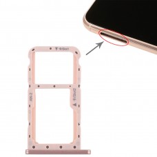 SIM-kaardi salv + SIM-kaardi salv / Micro SD Card Huawei P20 Lite / Nova 3e (Pink)