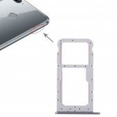 Bandeja Bandeja de tarjeta SIM + Tarjeta SIM / tarjeta Micro SD para Huawei Honor 9 Lite (gris)