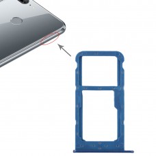 Bandeja Bandeja de tarjeta SIM + Tarjeta SIM / tarjeta Micro SD para Huawei Honor 9 Lite (azul)