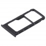 SIM картата тава + SIM Card Tray / Micro SD карта за Huawei P умен (Насладете 7S) (черен)
