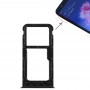 Bandeja Bandeja de tarjeta SIM + Tarjeta SIM / tarjeta Micro SD para Huawei P inteligente (Disfrute 7S) (Negro)