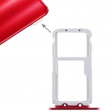 SIM Card Tray + SIM Card Tray / Micro SD Card for Huawei Honor View 10 / V10(Red)