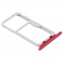 SIM Card Tray + SIM Card Tray / Micro SD Card for Huawei Honor View 10 / V10(Red)