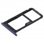 SIM-kort fack + SIM-kort fack / Micro SD-kort för Huawei Njut 7 (blå)