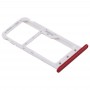 SIM ბარათის Tray + SIM ბარათის Tray / Micro SD ბარათის Huawei Enjoy 7 (წითელი)