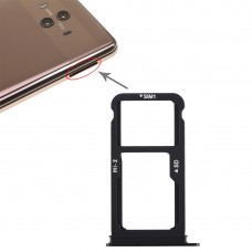 SIM ბარათის Tray + SIM ბარათის Tray / Micro SD ბარათის Huawei მათე 10 (შავი)