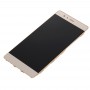 За Huawei P9 стандартен LCD екран и цифровизатор Пълна монтаж с рамка (злато)