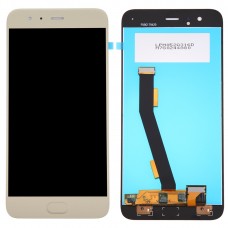 För Xiaomi Mi 6 LCD-skärm och digitizer fullmontering, ingen fingeravtrycksidentifiering (guld)