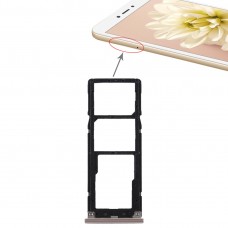 2 SIM Card Tray + Micro SD Card Tray for Xiaomi Redmi Note 5A(Gold)