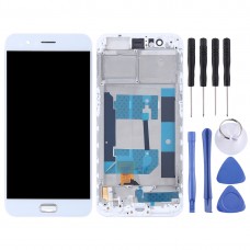 TFT Materials LCD Screen and Digitizer Full Assembly with Frame for OPPO R11(White)