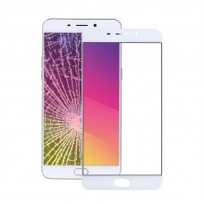 For OPPO R9 / F1 Plus Front Screen Outer Glass Lens(White)