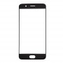 Для OnePlus 5 Передний экран Наружная стекло объектива (черный)