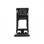 SIM-kort fack + Micro SD-kort fack + kortplats Port Dust Plug för Sony Xperia X (Single SIM Version) (Graphite Black)